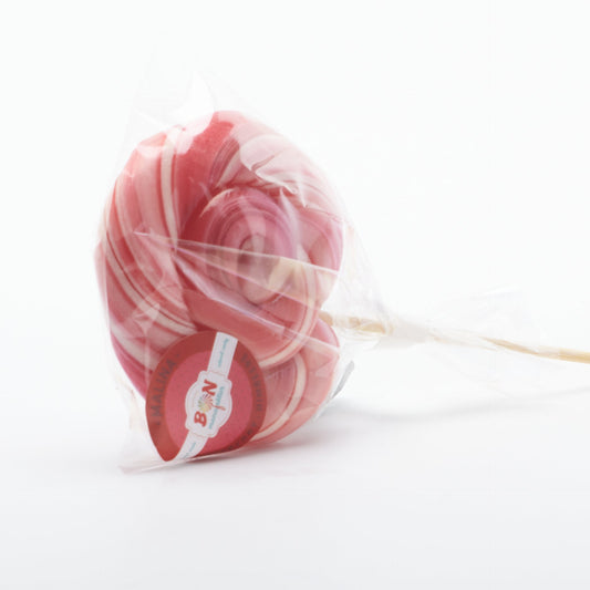 Handmade lízanka zatočená, malina 45g.