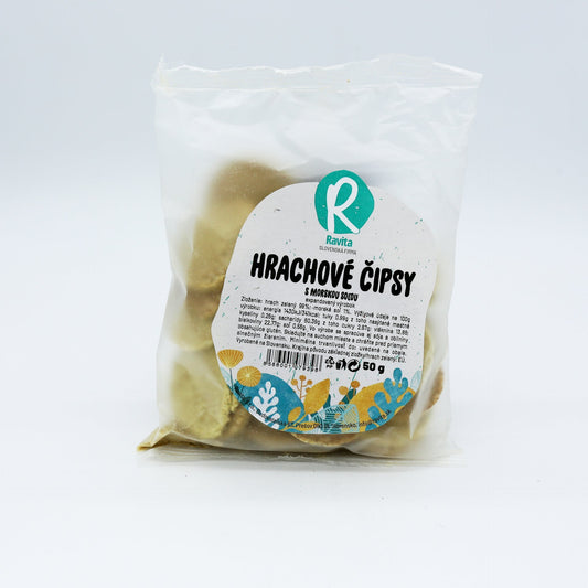Hrachové čipsy solené 50g.