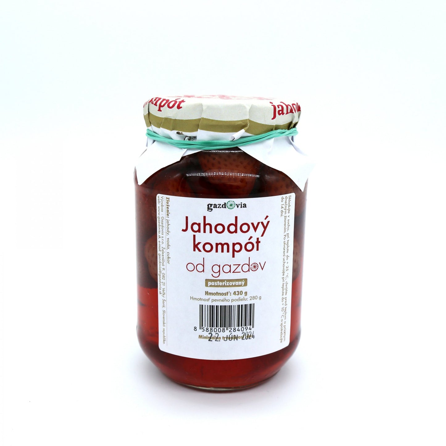 Jahodový kompót od gazdov 430g.