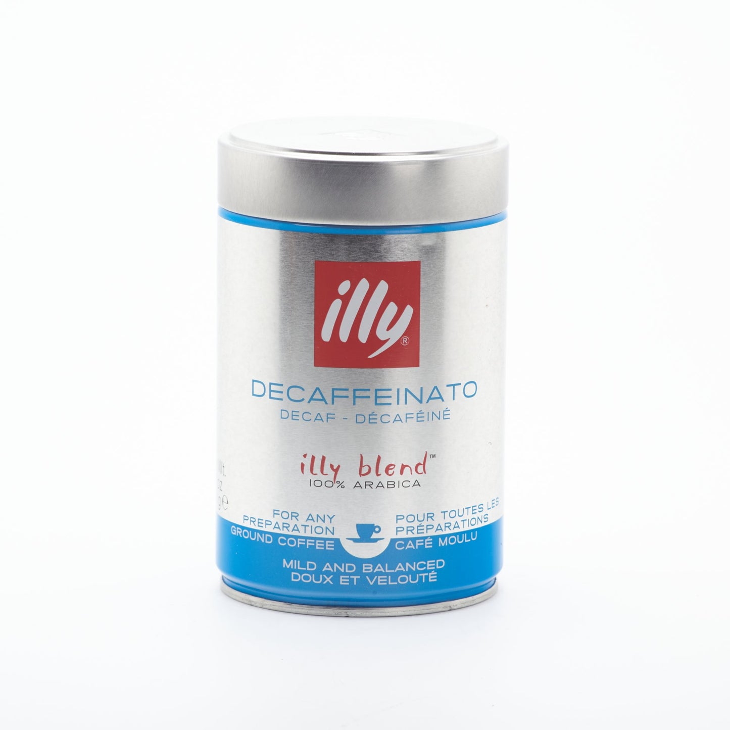 Káva Illy mletá bezkofeínová 250g.