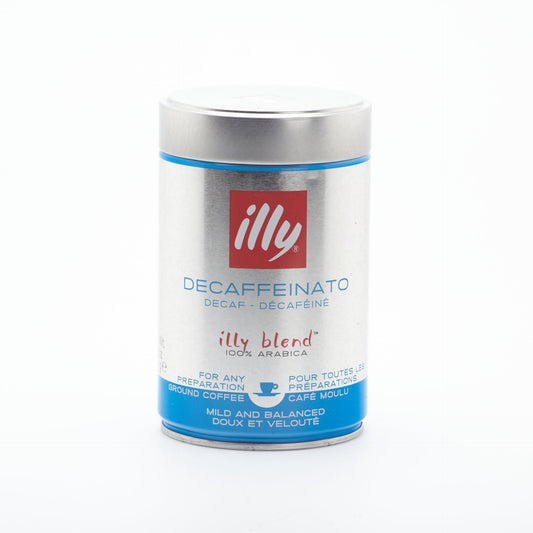 Káva Illy mletá bezkofeínová 250g.