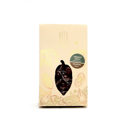 Lieskovce v mliečnej čokoláde 200g.