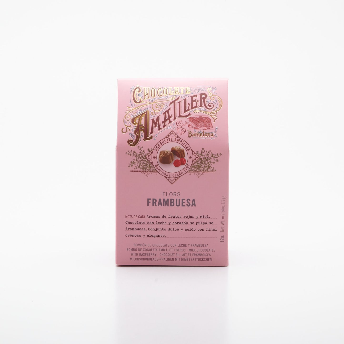 Malinové pralinky 72g.