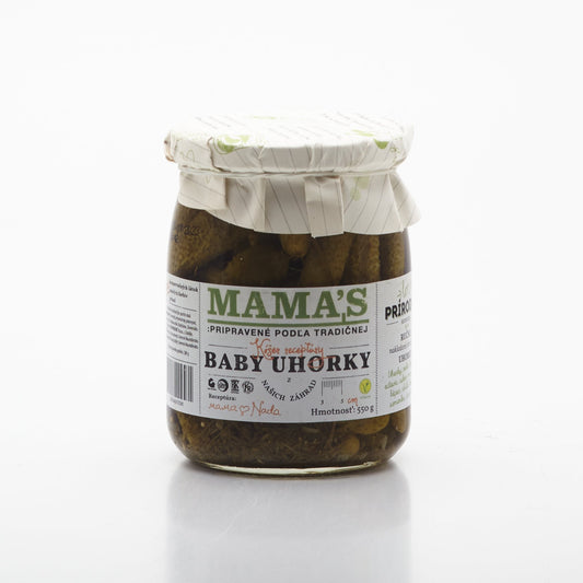 Mama´ś zavárané uhorky 550g.