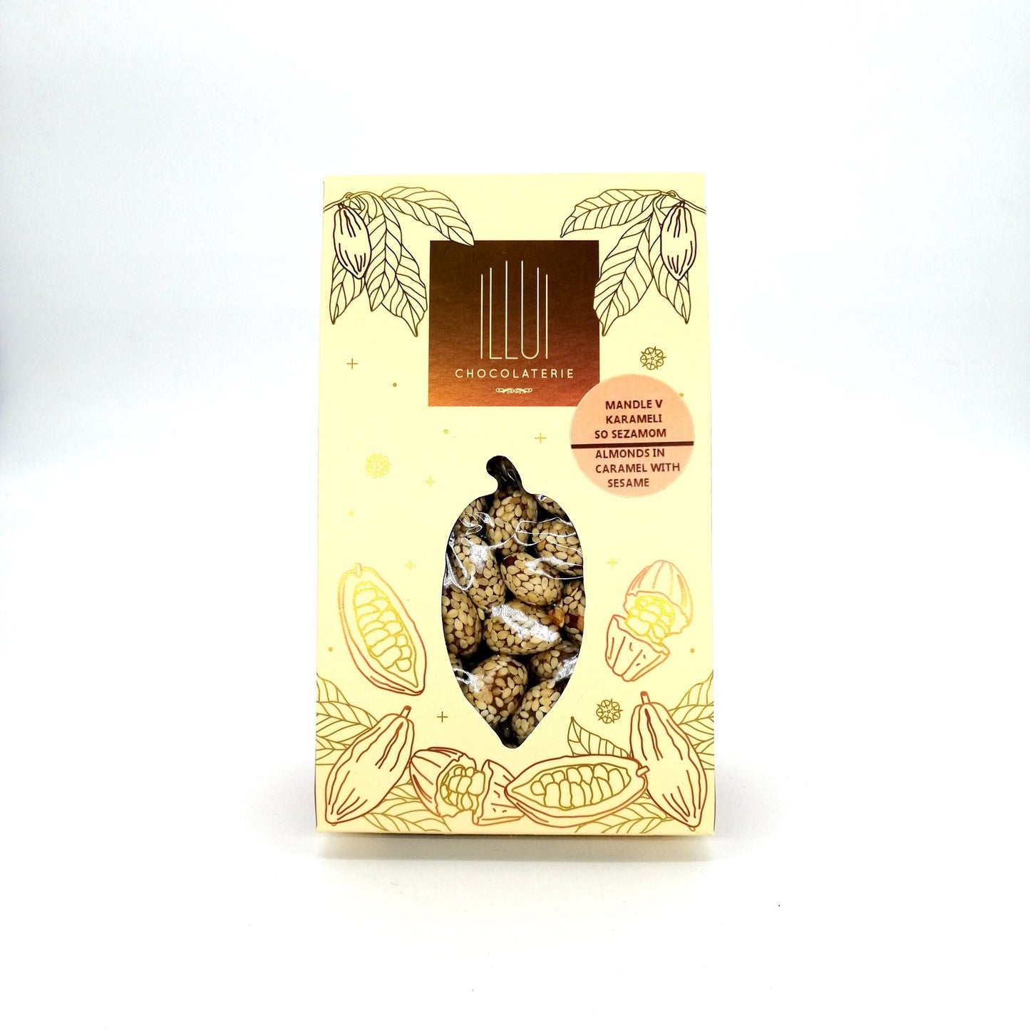 Mandle v karameli so sezamom 200g.