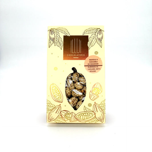 Mandle v karameli so sezamom 200g.