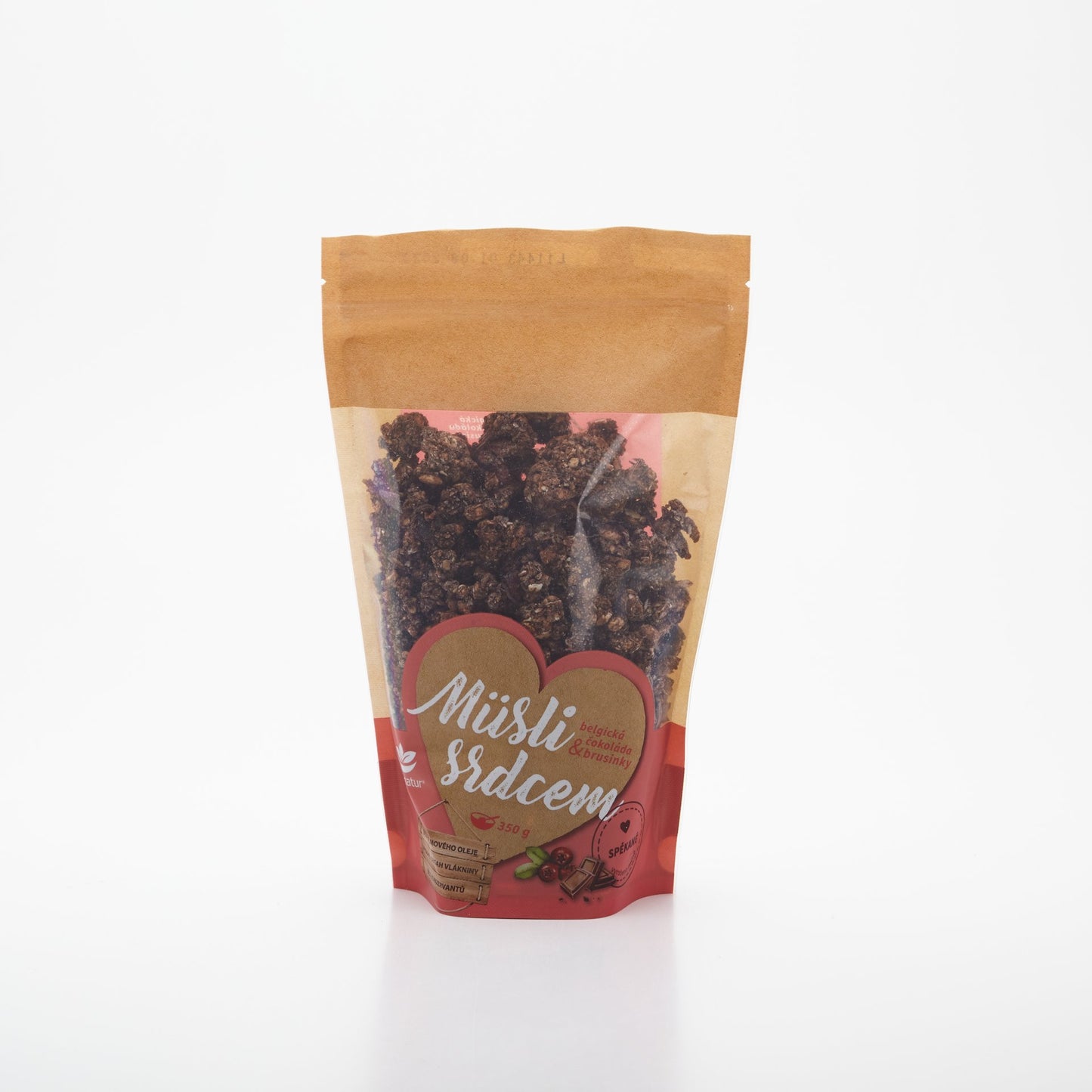 Müsli belgická čokoláda a brusnice 350g.