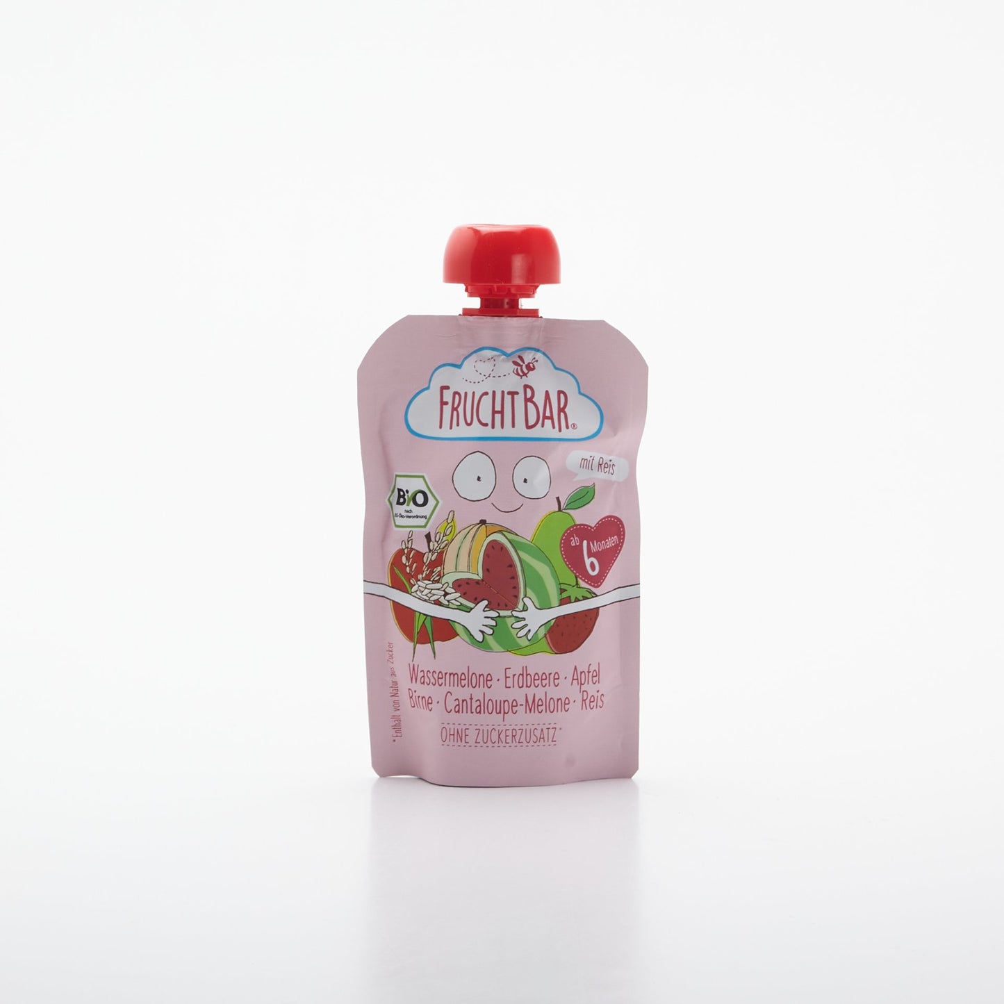 BIO Ovocné pyré melón jahody jablko 100g.