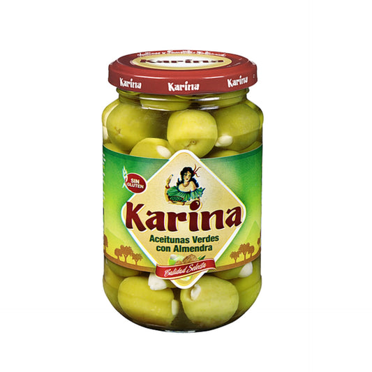 Olivy zelené plnené mandľou 350g.