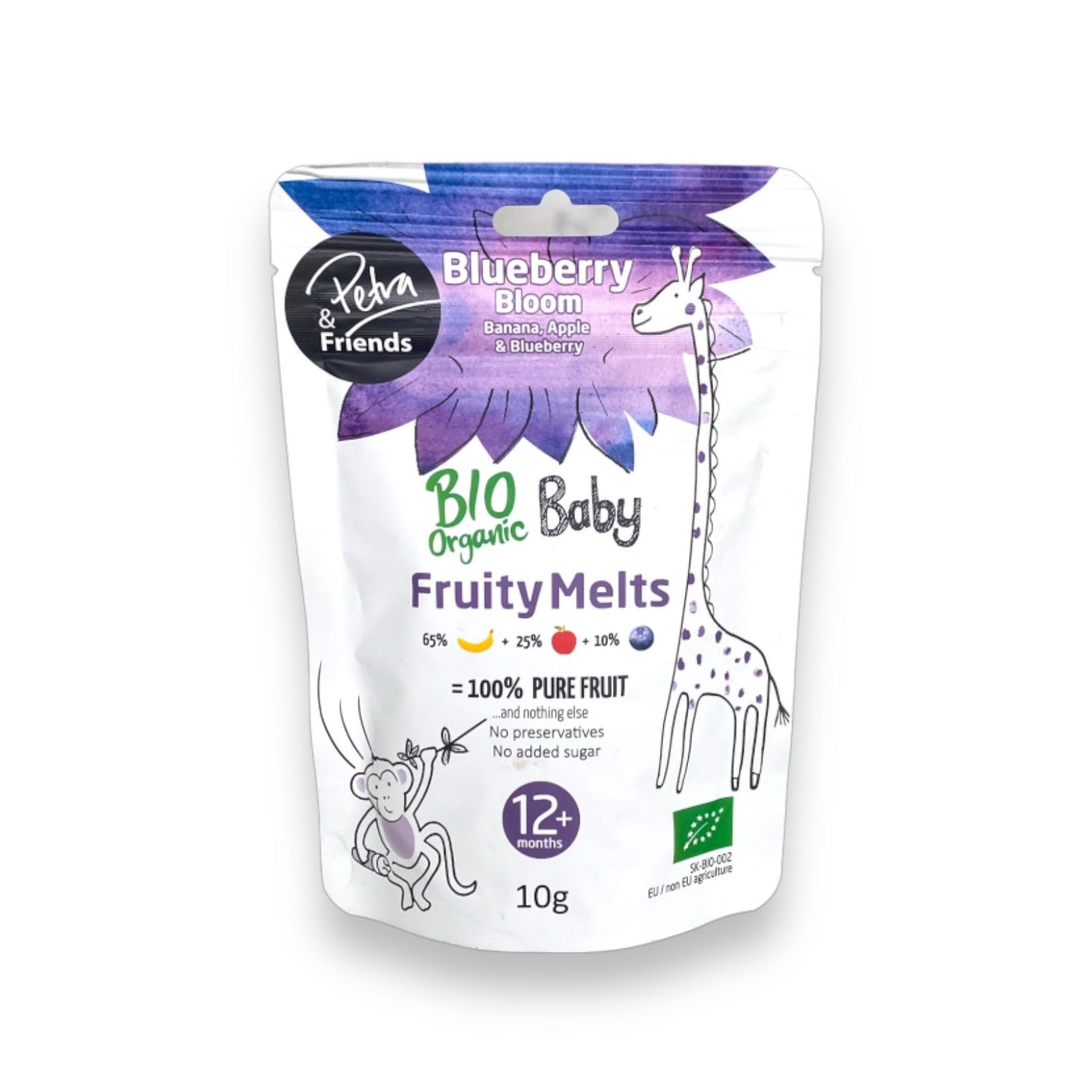 Organic Fruity Melts čučoriedka 10g.