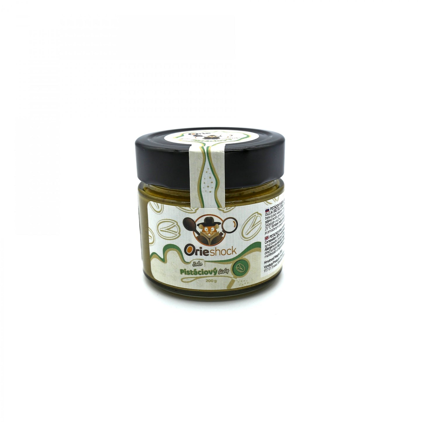 Orieshock Čoko Pistáciový Biely 200g.