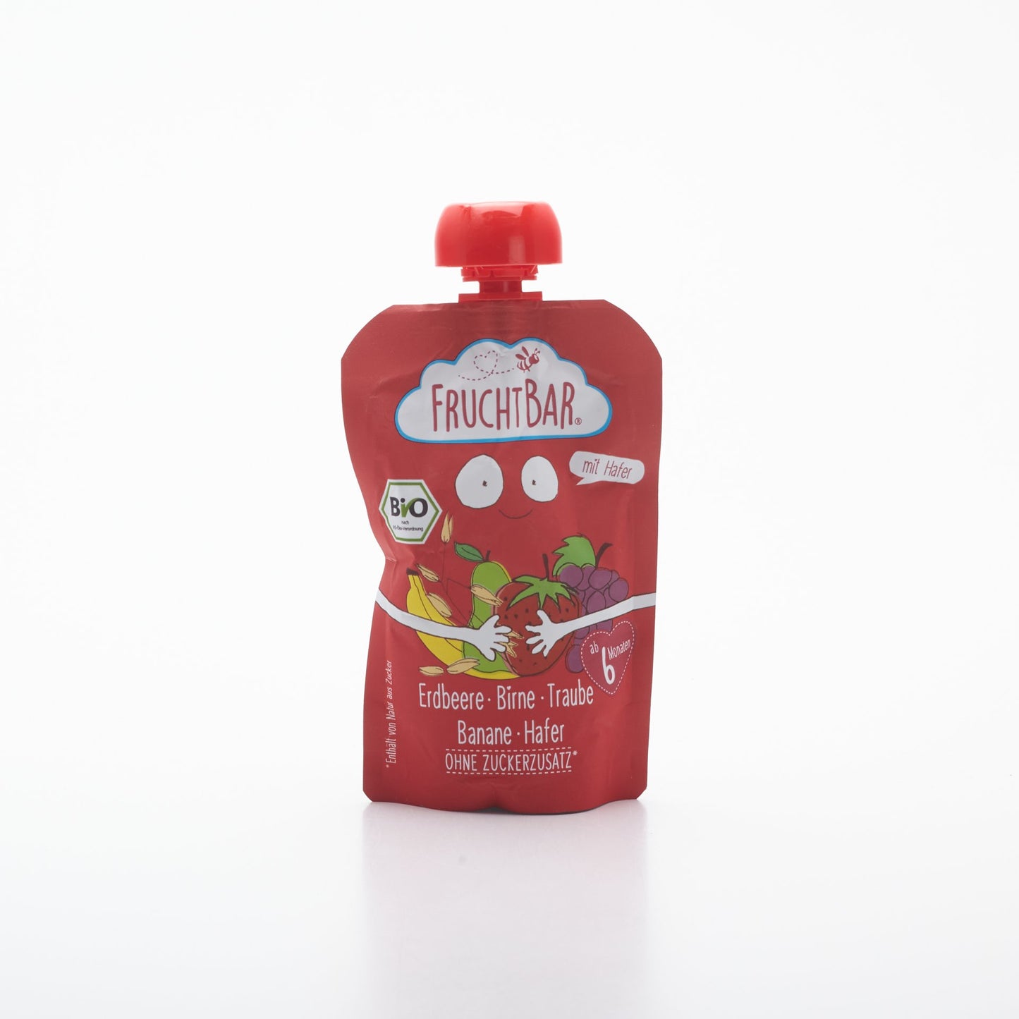 BIO Ovocné pyré jahody hrušky hroz. 100g.