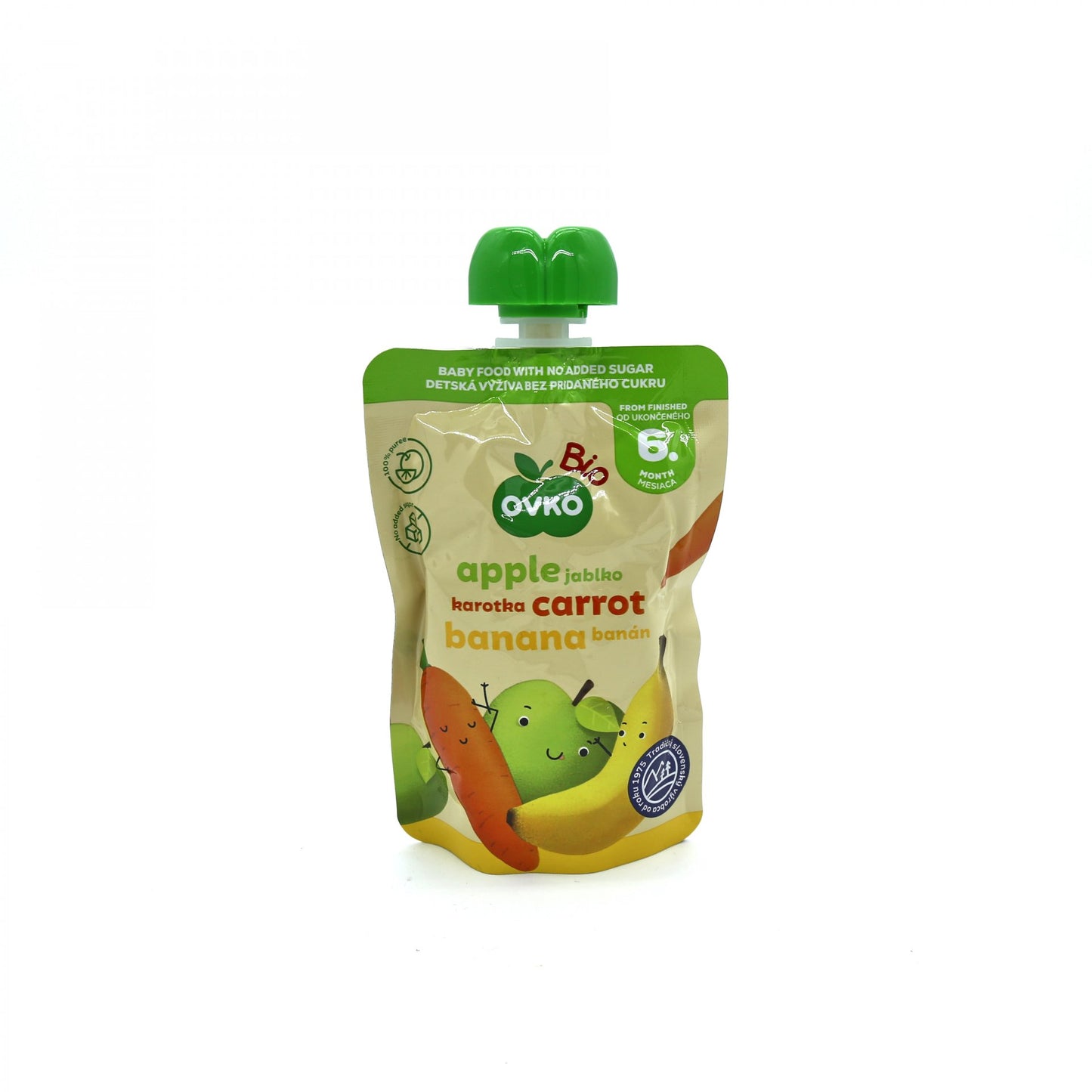 OVKO BIO pyré jablko karotka banán 90g.