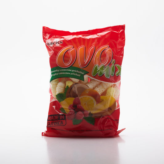OvoMix kukuričné chrumky dražované 100g.