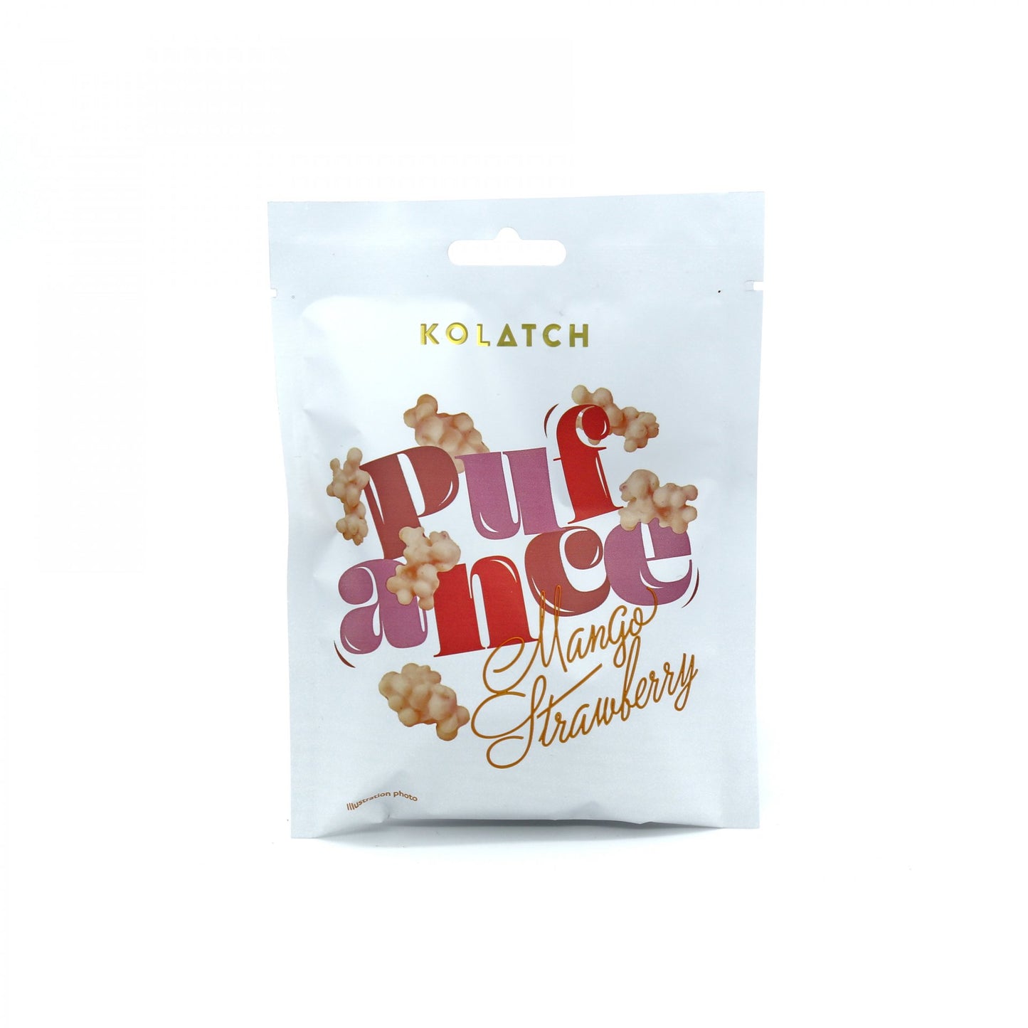 PUFANCE jahoda a mango v bielej čok.33g.