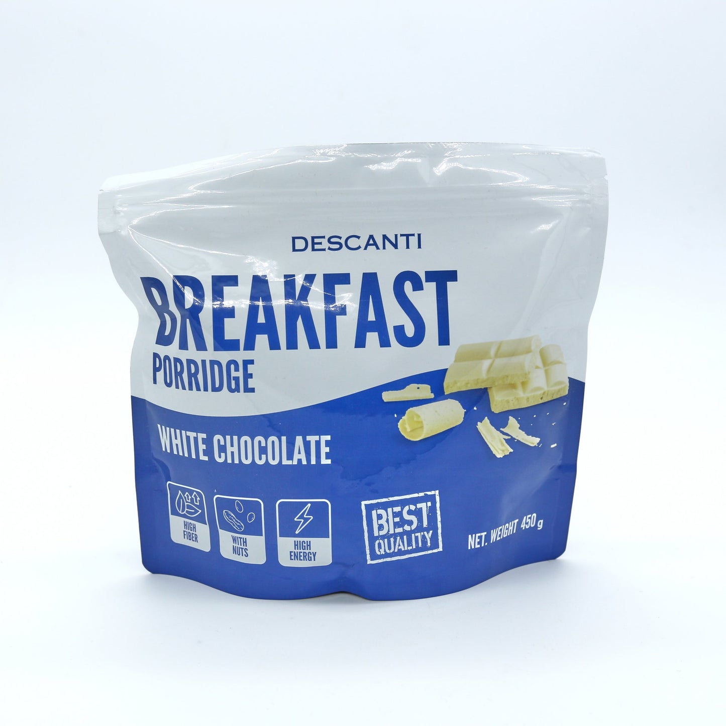 Raňajková kaša biela čokoláda 450g.