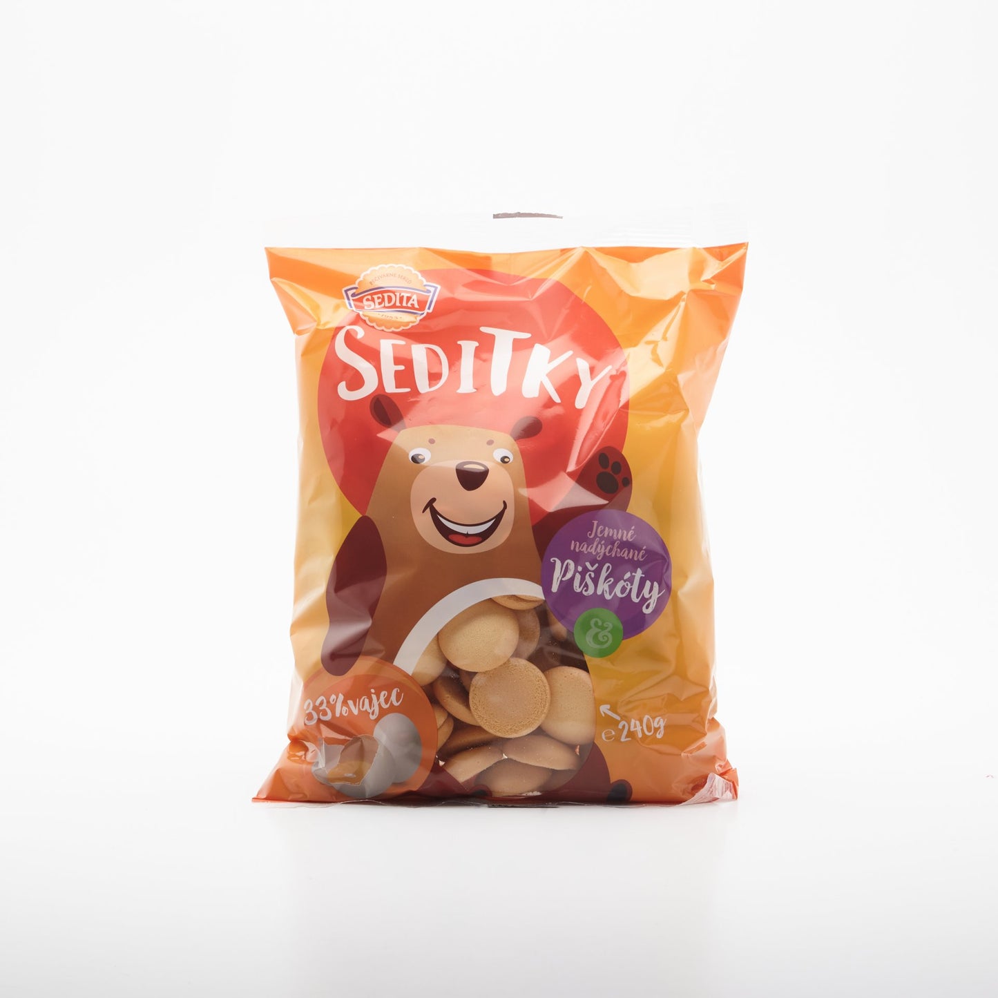 Seditky piškóty okrúhle 240g.