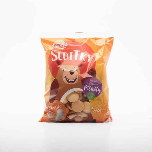 Seditky piškóty okrúhle 240g.