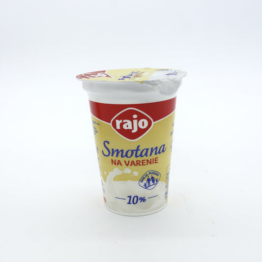 Smotana na varenie Rajo 10% 180ml.