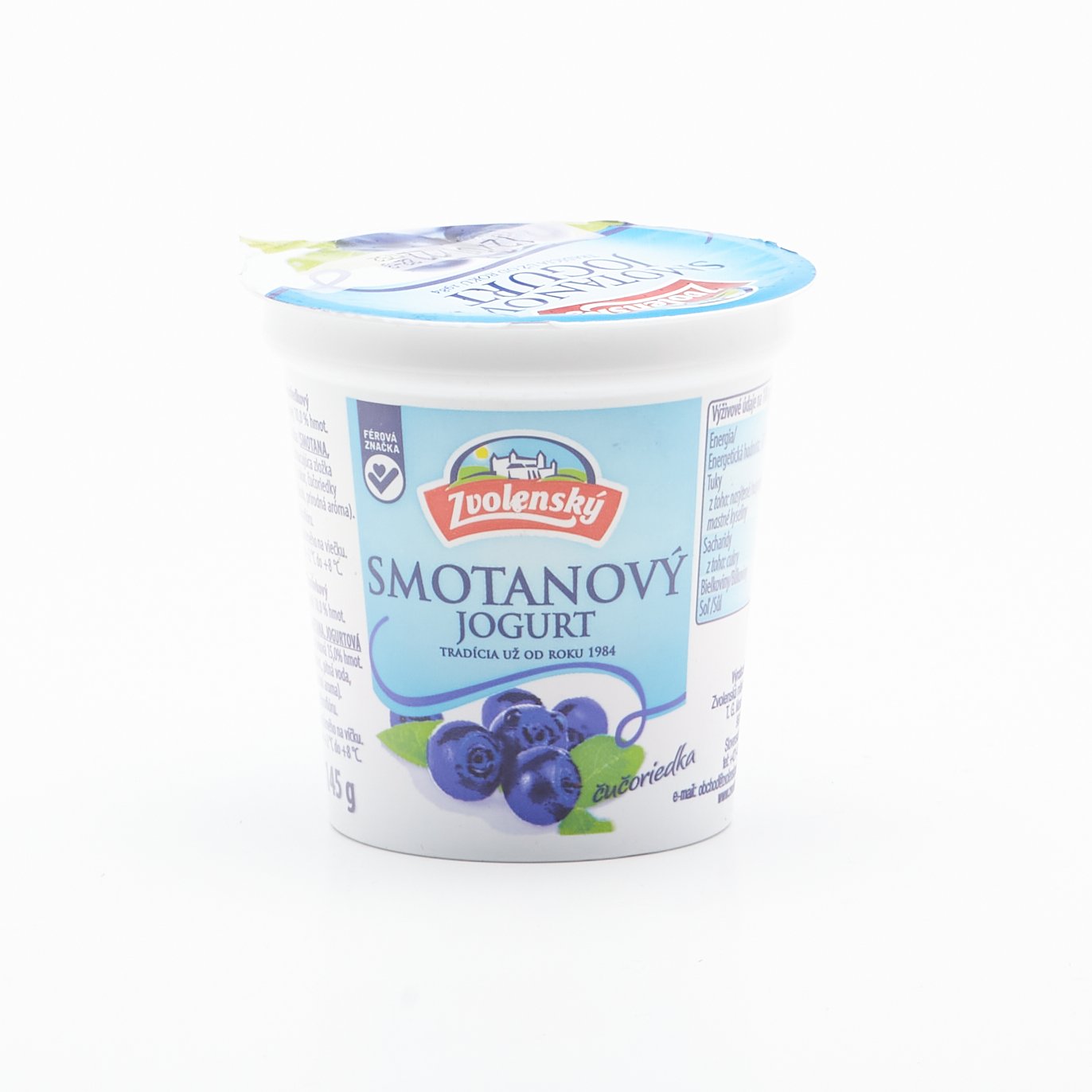 Smotanový jogurt s čučoriedkami 145g.