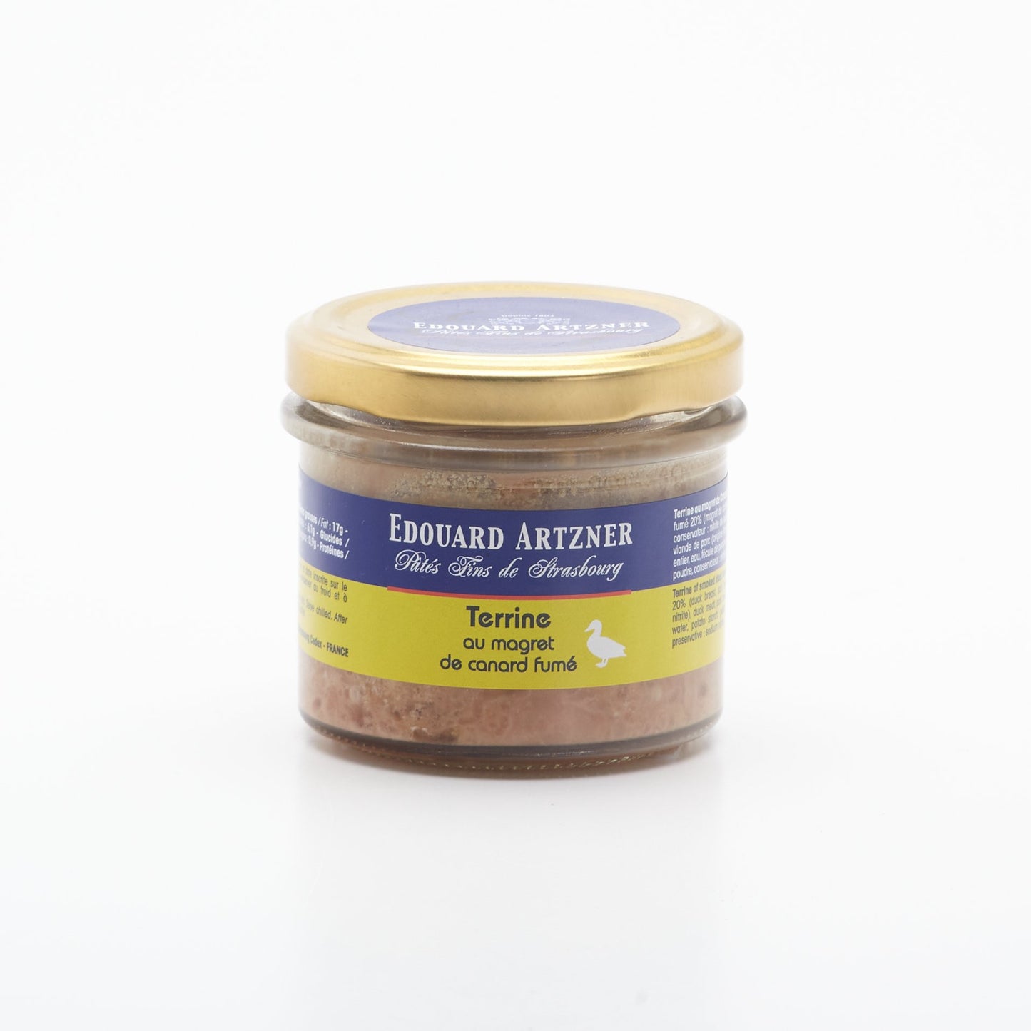 Terrine de magret de canard fume 100g.