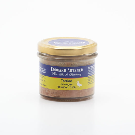 Terrine de magret de canard fume 100g.