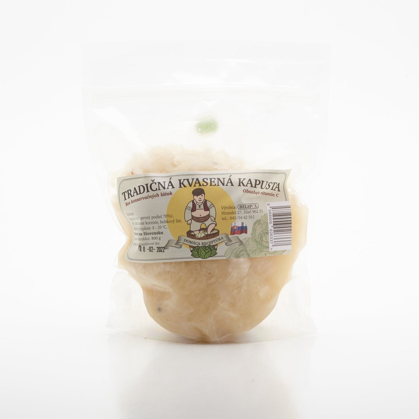 Tradičná kvasená kapusta 800g.