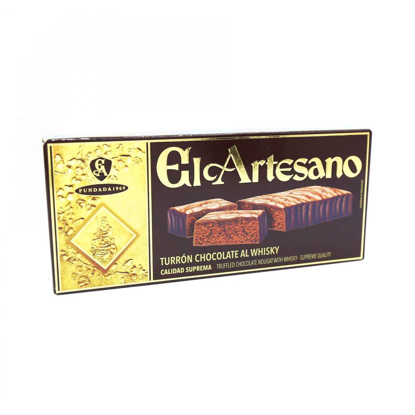 Turrón whiskey a čokoláda 200g.