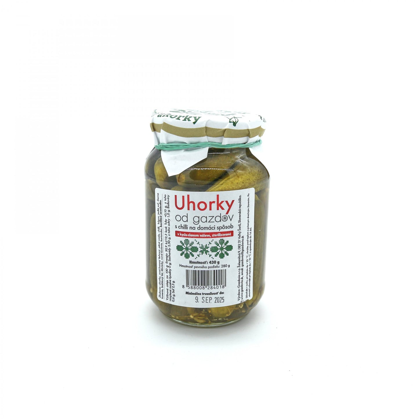 Uhorky s chilli od gazdov 430g.