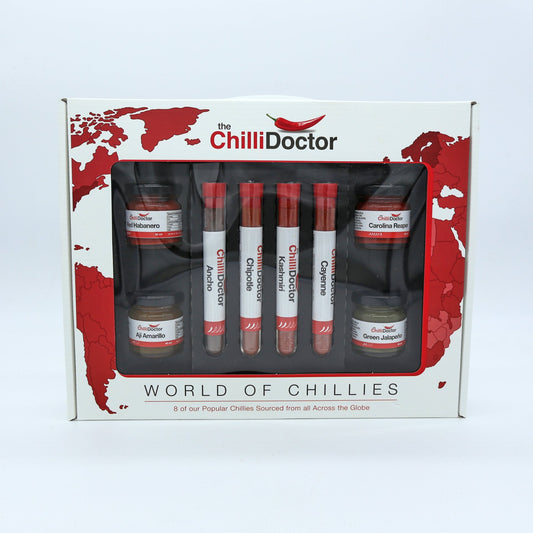World of Chillies 4 x 9g/4 x 40 ml.