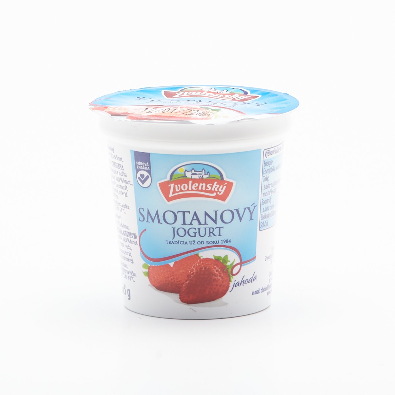 Zvolenský smotanový jogurt jahoda 145g.